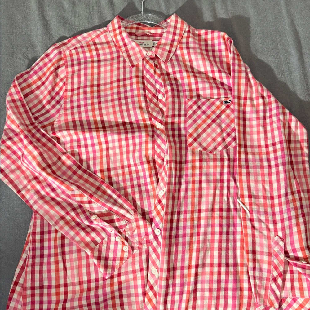 Women’s Pink Checkered Shirt